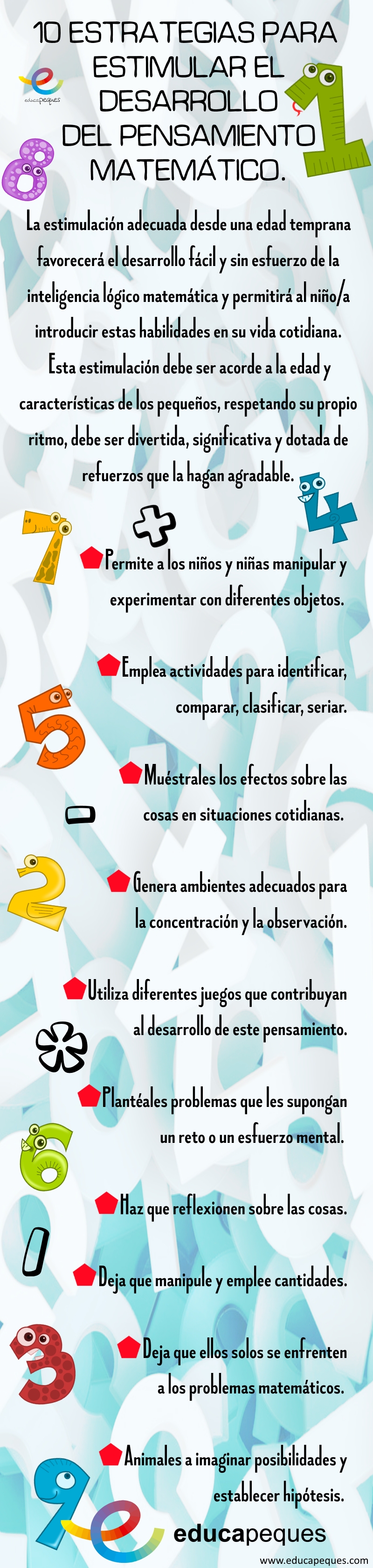 10 estrategias par estimular el desarrollo del pensamiento matemático