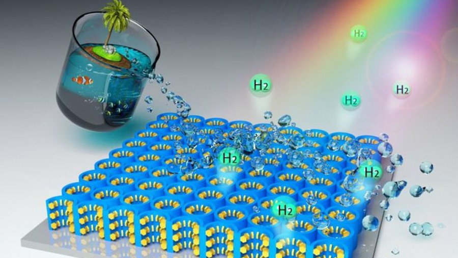 Nanomaterial puede extraer combustible de hidrógeno a partir de agua del mar