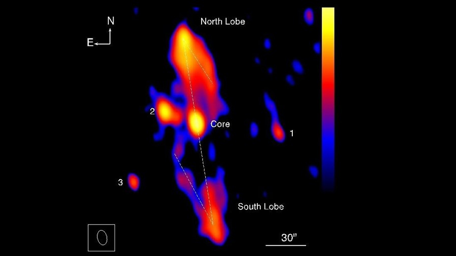 Un microcuásar permite describir la estructura de radiogalaxias lejanas