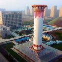 China prueba un purificador gigante (60 metros) para descontaminar el aire urbano