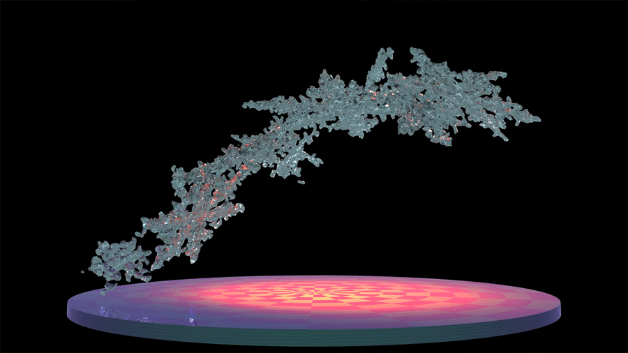 Primer modelo tridimensional de un copo de nieve en fusión