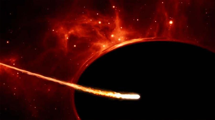 Observan cómo un agujero negro devora una estrella