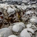 Restos de muros aztecas hechos de cráneos, hallados en Ciudad de México