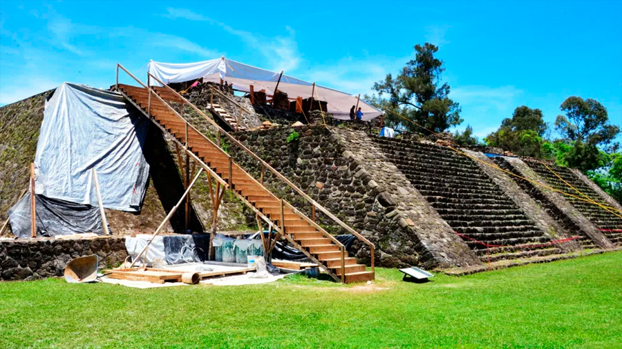 Un terremoto revela una antigua estructura en una pirámide de México