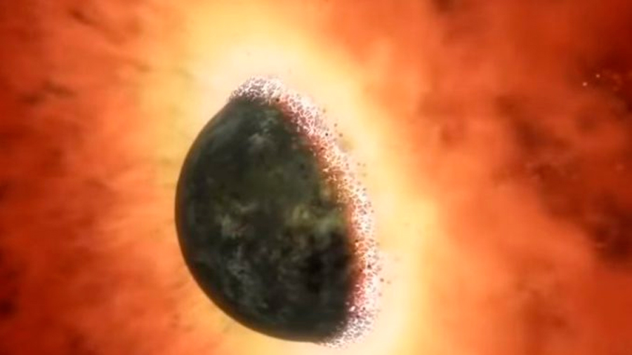 Revelan colisión de dos planetas y caída de sus restos a una estrella