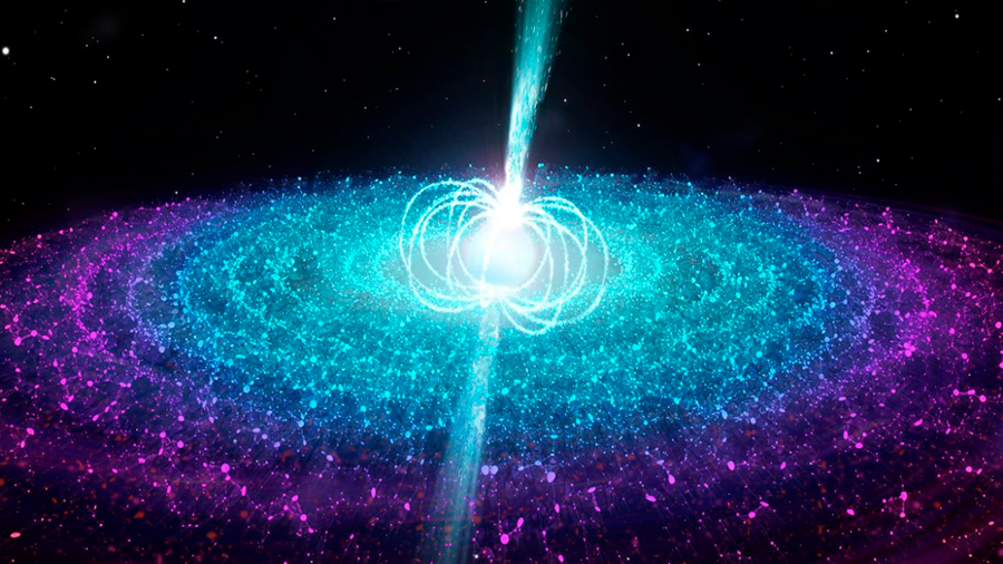 Astrónomos descubren que estrellas de neutrones magnéticas también lanzan chorros de material