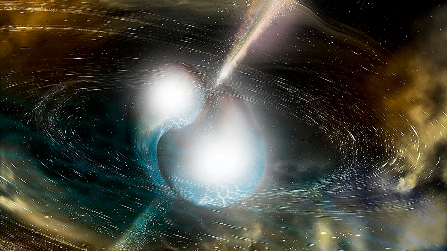 Una estrella moribunda renace como binario compacto de neutrones