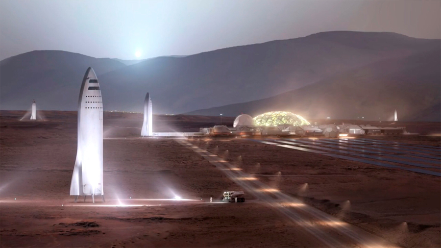 Elon Musk cree probable construir una base en Marte para 2028