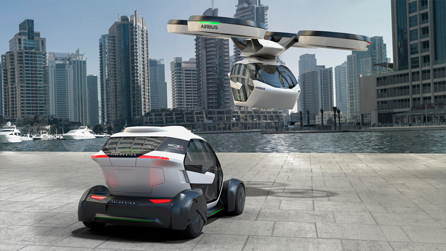 Airbus presenta su "taxidron", un híbrido entre coche y dron