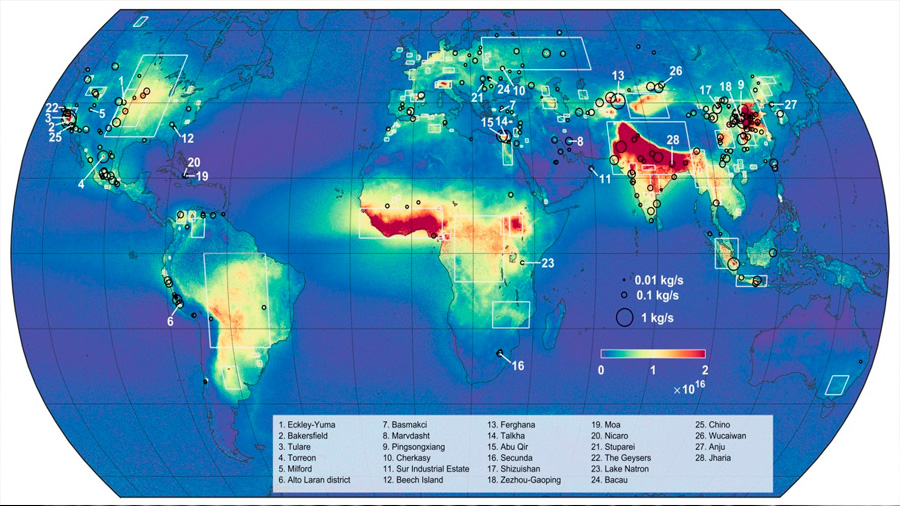 Elaborado primer mapa mundial del amoniaco atmosférico