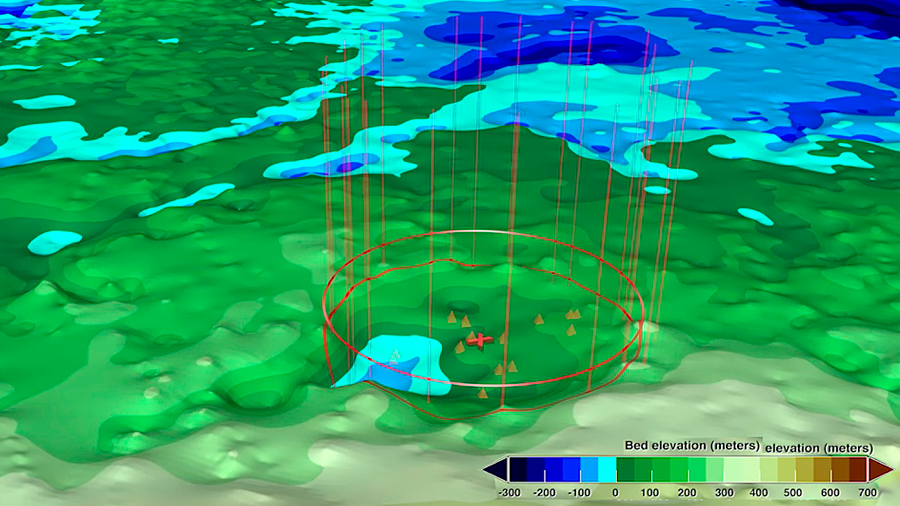 Un segundo cráter de impacto se distingue en el noroeste de Groenlandia