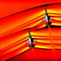 La NASA capta la interacción de ondas de choque de reactores en vuelo