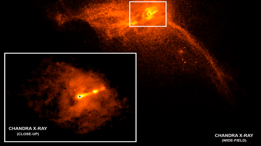 El fotografiado agujero negro de M87 lanza un chorro de partículas a mil años luz