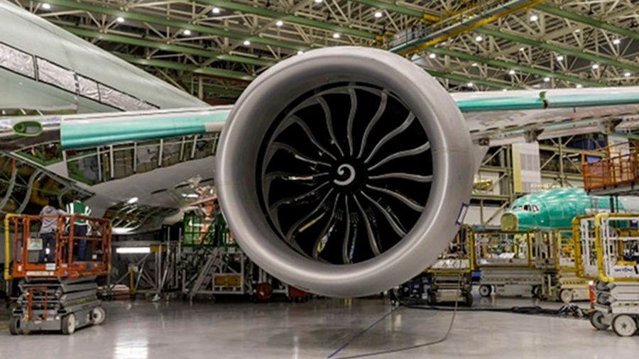 Listo el motor de avión más grande del mundo, que hará que un Boeing 777X dé vuelta al mundo sin aterrizar