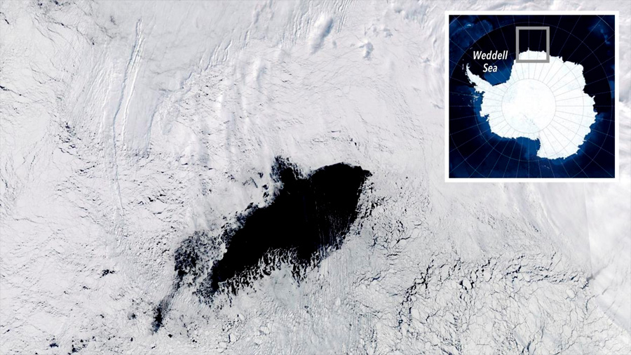 Resuelven el enigma de los enormes agujeros negros en el hielo de la Antártica