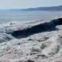 Un video en Twitter muestra el derretimiento de un glaciar en vivo