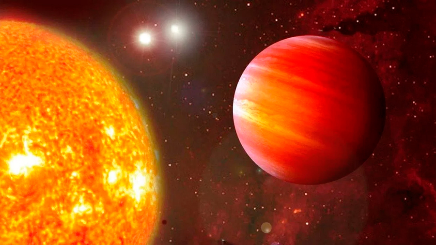 Un nuevo planeta rocoso se sofoca bajo tres soles rojos a 22 años luz