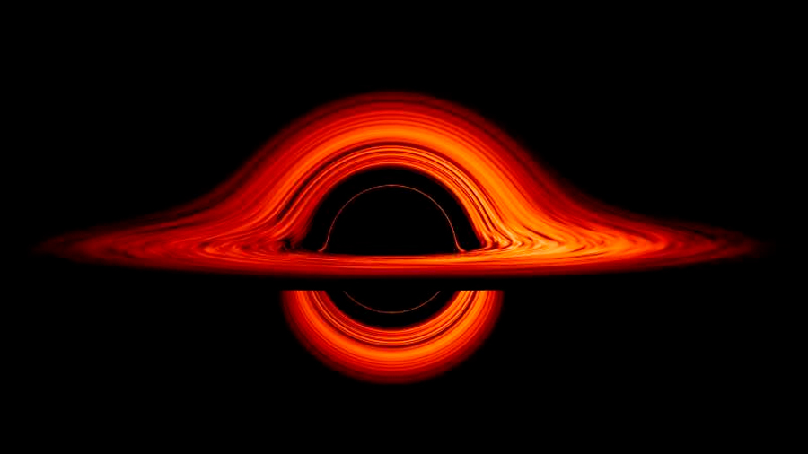 Una visualización de la NASA revela cómo un agujero negro deforma todo a su alrededor
