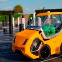 Crean una ¡bicicleta eléctrica con asiento y techo para no mojarse!