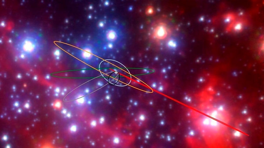 Descubren objetos extraños orbitando cerca del enorme agujero negro de la galaxia