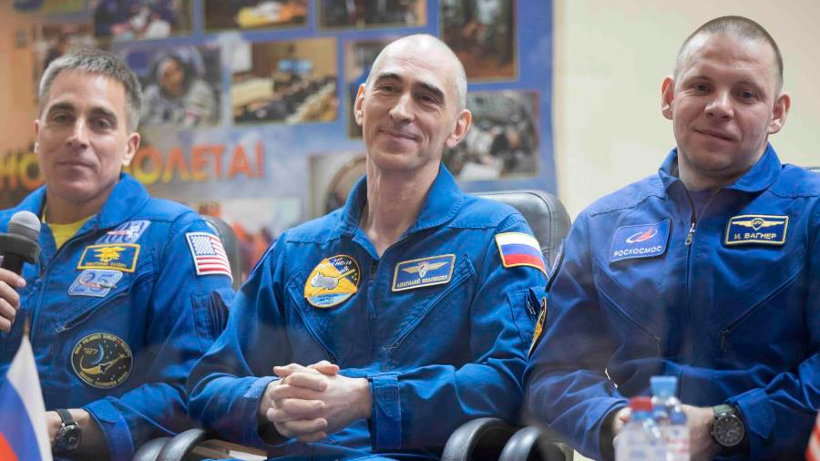 Tripulación de EU y Rusia parte a la Estación Espacial Internacional