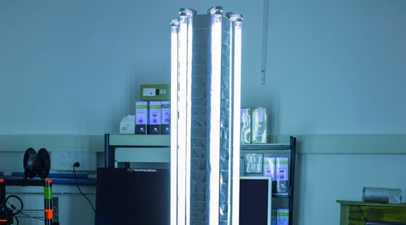 Ingenieros desarrollan un robot-lámpara de rayos UV que mata virus y bacterias