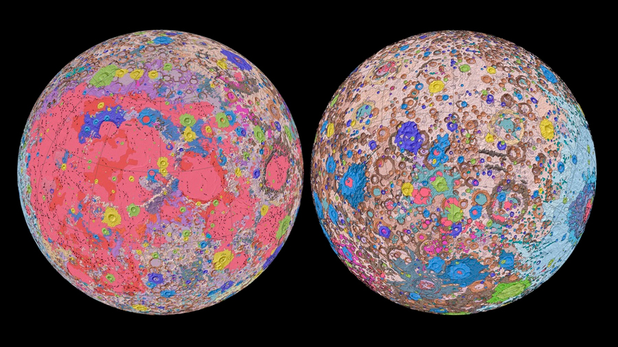 Este es el primer mapa geológico completo de la luna