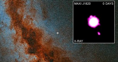 Chandra caza un agujero negro tirando material al espacio a gran velocidad