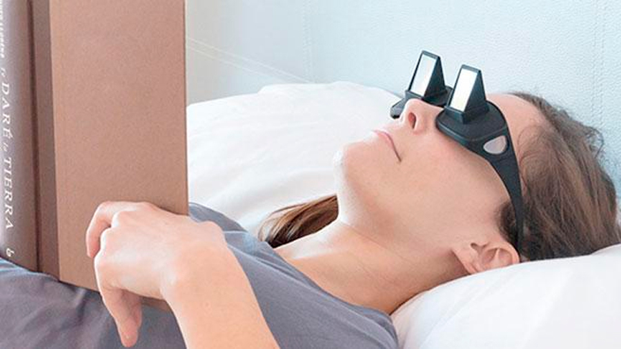 Gafas con prisma de visión horizontal: lee o ve la tele en la cama sin levantar el cuello
