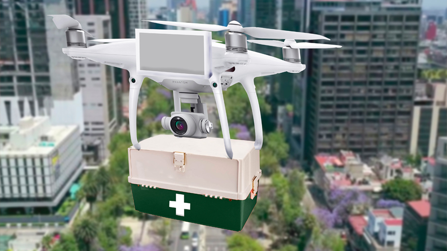 Estudiante mexicano crea sistema para transportar vía drones pruebas de Covid-19