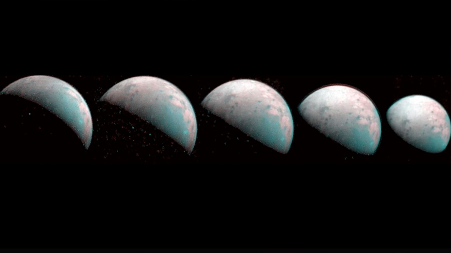 Primeras imágenes del polo norte de la luna gigante Ganímedes