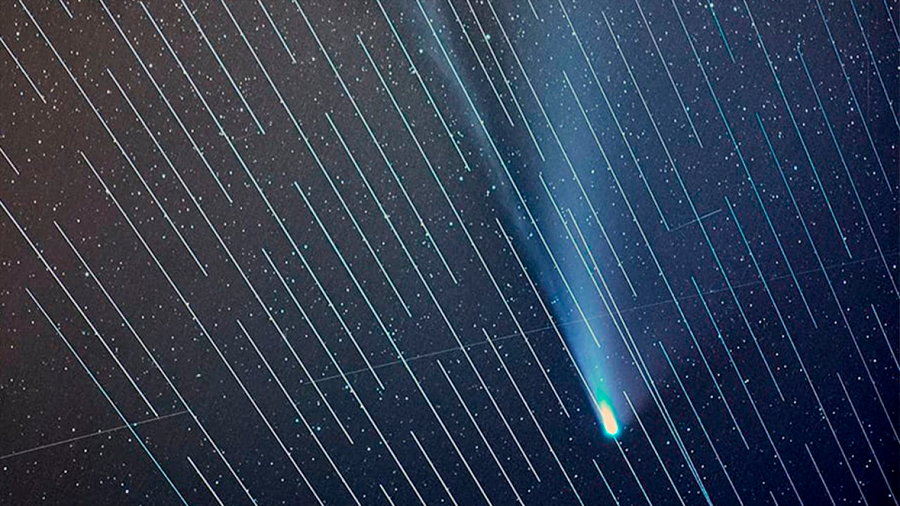 Los satélites de Elon Musk arruinan la fotografía perfecta del cometa