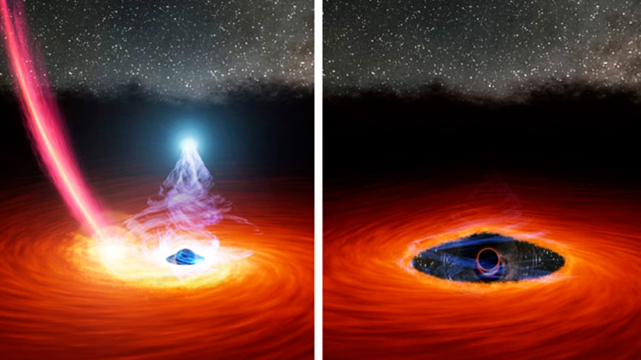 Astrónomos ven desaparecer la corona de un agujero negro que luego reaparece
