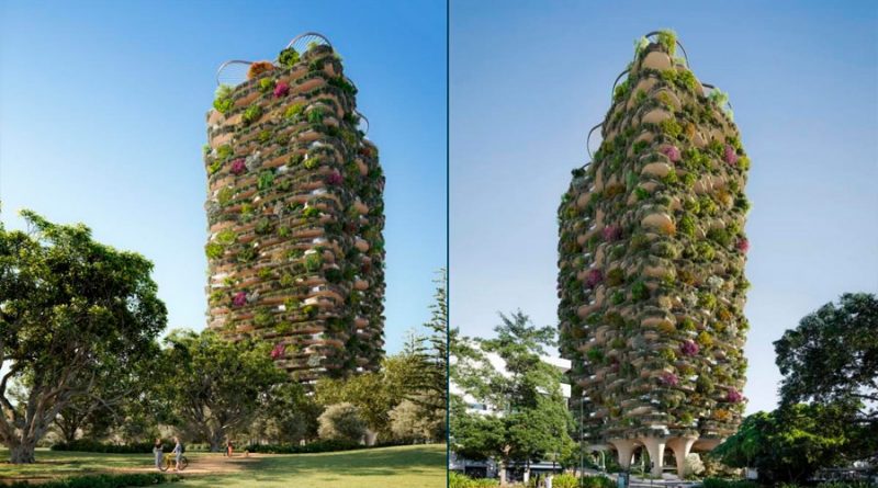 Este edificio de 30 pisos tiene más árboles y plantas que un parque urbano