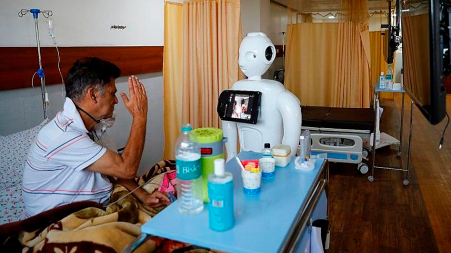 Mitra, el robot indio que conecta a los pacientes de hospitales con sus familias