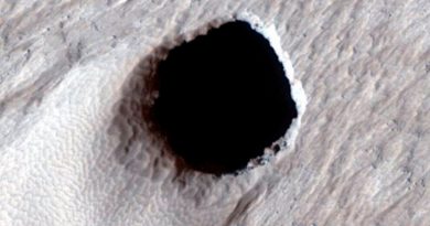 Un enorme tubo de lava localizado en Marte