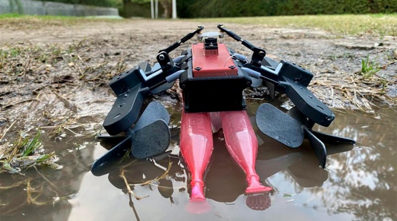 Este robot anfibio está inspirado en el lagarto que corre sobre el agua