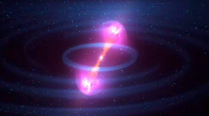Detectan raro nacimiento de un magnetar en una colisión colosal