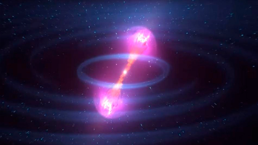 Detectan raro nacimiento de un magnetar en una colisión colosal