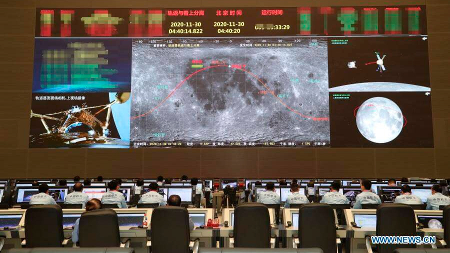 La sonda china Chang'e 5 llega con éxito a la Luna para traer muestras