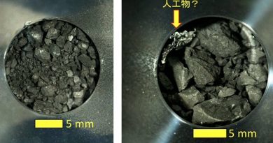 Encuentran un objeto artificial en muestras del asteroide Ryugu