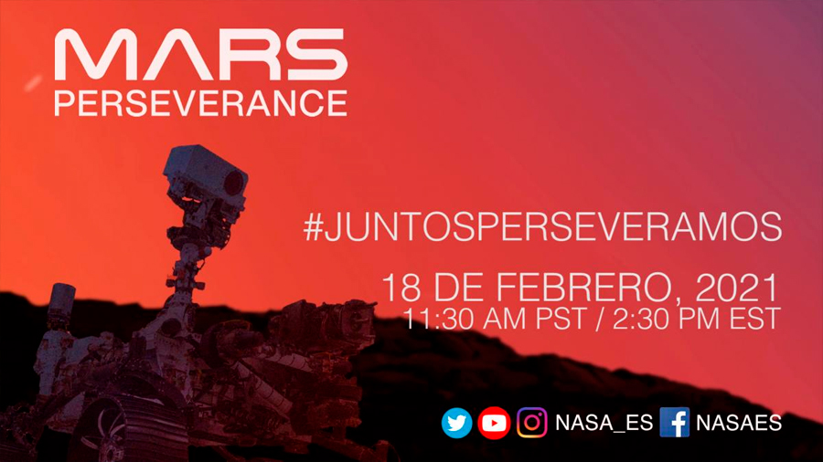 Por primera vez la NASA retransmitirá en español el aterrizaje en directo de la Perseverance en Marte