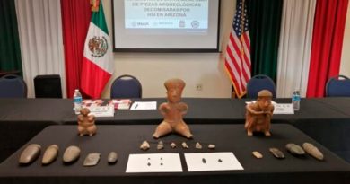 Regresan a México 277 piezas arqueológicas