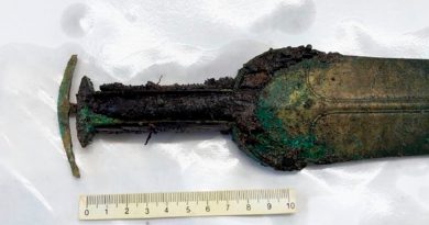 Descubren una espada de la Edad de Bronce de hace 3,000 años y en excelente estado