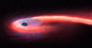 Observan silueta de estrella siendo espaguetizada por un agujero negro