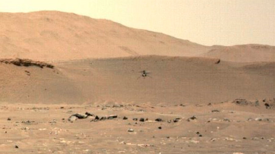 Ingenuity surca el cielo de Marte a 2 metros por segundo
