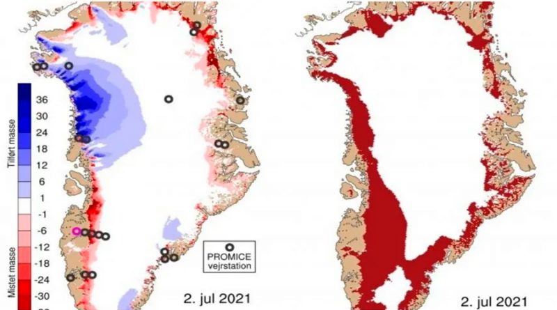 Ola de calor provoca derretimiento "masivo" de capa de hielo en Groenlandia