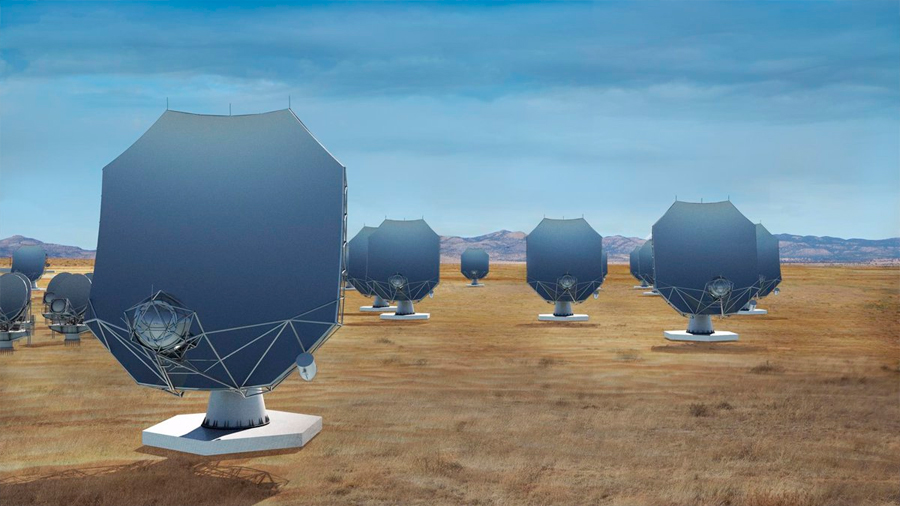 Un nuevo radiotelescopio con 263 antenas toma forma en Norteamérica