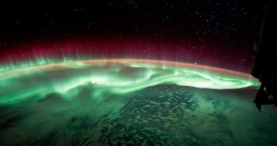 Así se ve la aurora austral desde la Estación Espacial Internacional