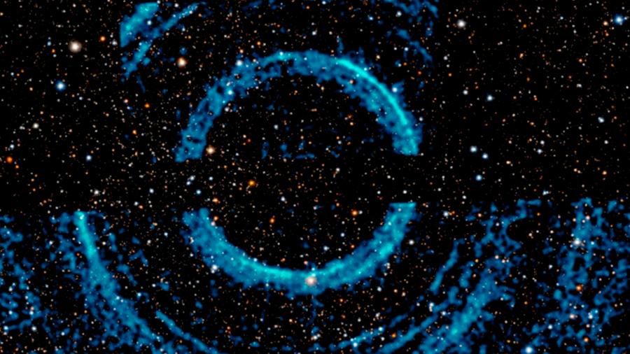 Descubren conjunto de anillos alrededor de un agujero negro